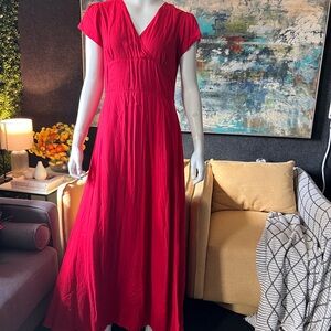 Elegant Red Maxi Dress